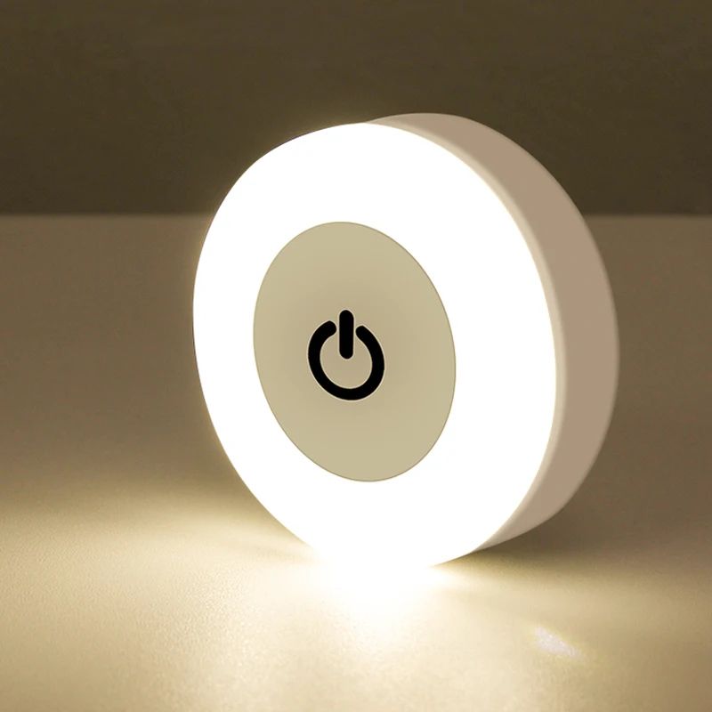 Energy Saving LED Touch Sensor Night Light, USB Rechargeable, Magnetic Wall Light for Bedroom, Aisle, Room