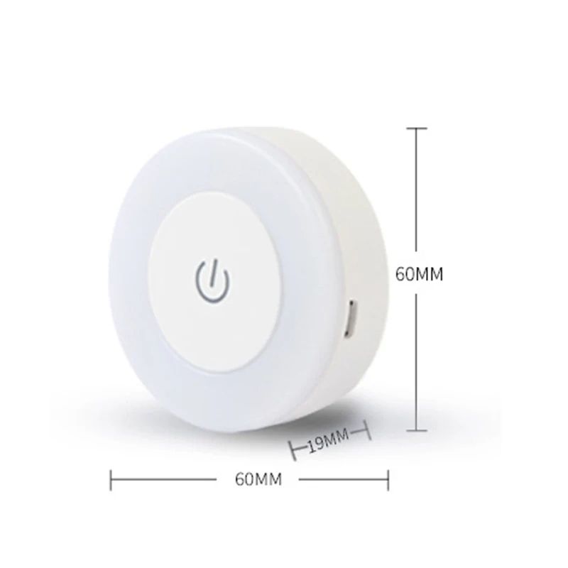Energy Saving LED Touch Sensor Night Light USB Rechargeable Magnetic Wall Light For Bedroom Aisle R 1