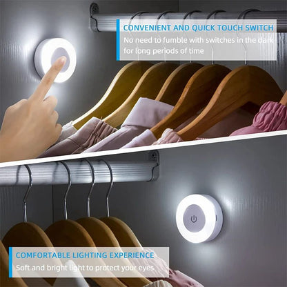 Energy Saving LED Touch Sensor Night Light USB Rechargeable Magnetic Wall Light For Bedroom Aisle R 3
