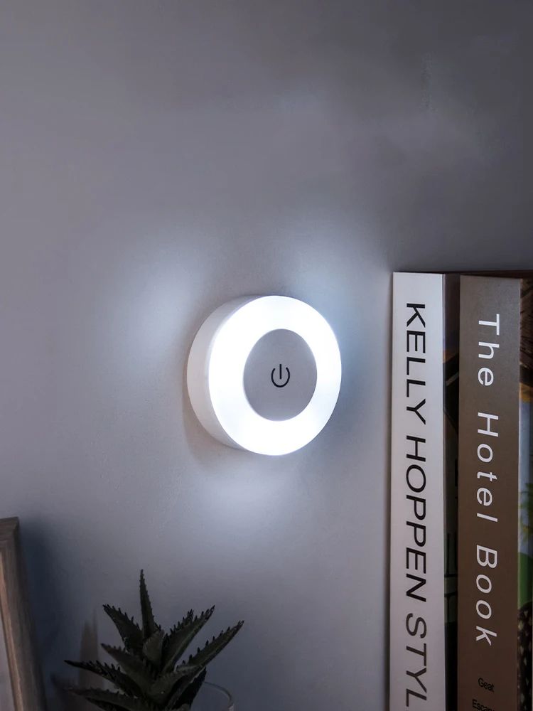 Energy Saving LED Touch Sensor Night Light USB Rechargeable Magnetic Wall Light For Bedroom Aisle R 6