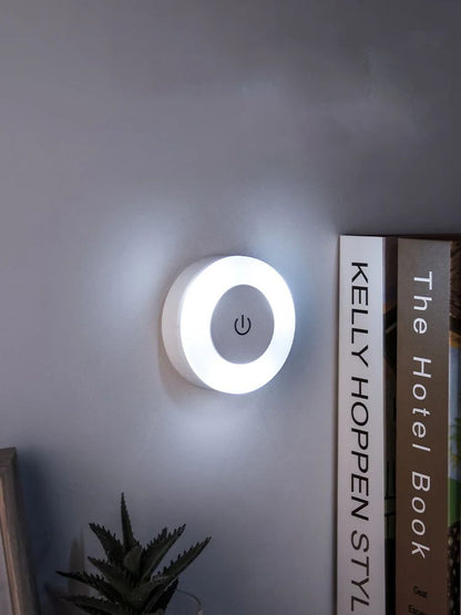 Energy Saving LED Touch Sensor Night Light USB Rechargeable Magnetic Wall Light For Bedroom Aisle R 6