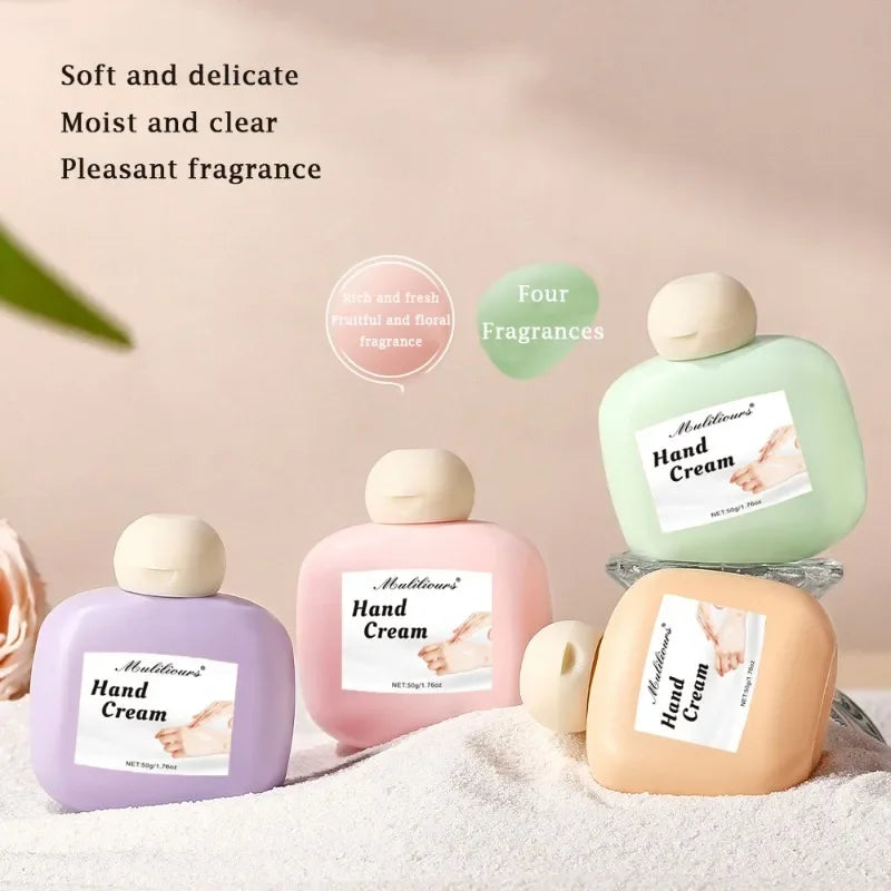 Muliliours Hand Cream Set 4 Flavors Nourish Moisturize, Repair Dry Cracked Hands, Soft Smooth Skin Hand Care Cream