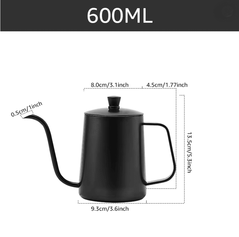 Stainless Steel Gooseneck Drip Kettle Coffee Pour Over Pot With Precision Spout 3