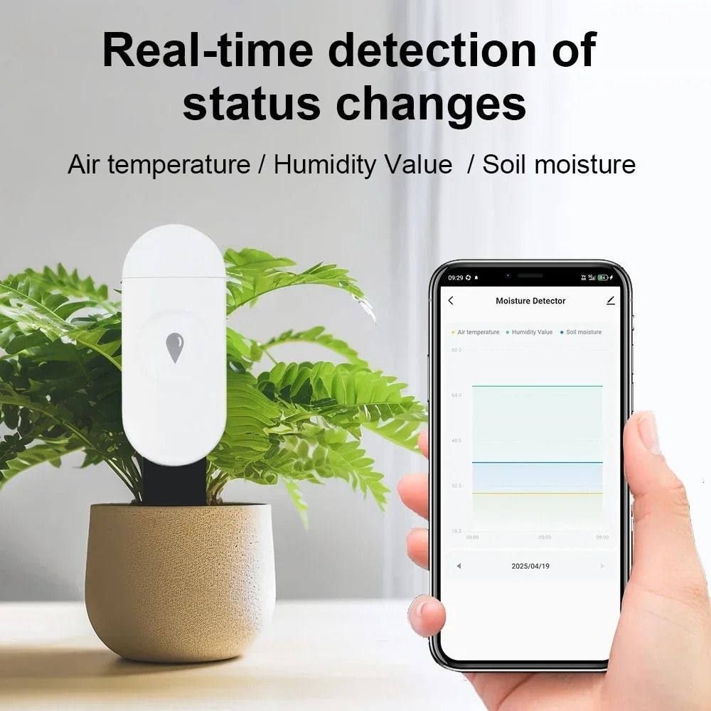 Zigbee Soil Temperature And Moisture Sensor Smart Plant Monitor 3