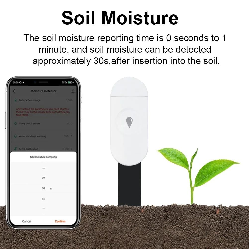 Zigbee Soil Temperature And Moisture Sensor Smart Plant Monitor 4