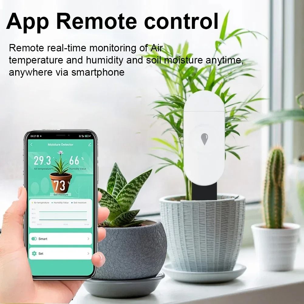 Zigbee Soil Temperature And Moisture Sensor Smart Plant Monitor 5