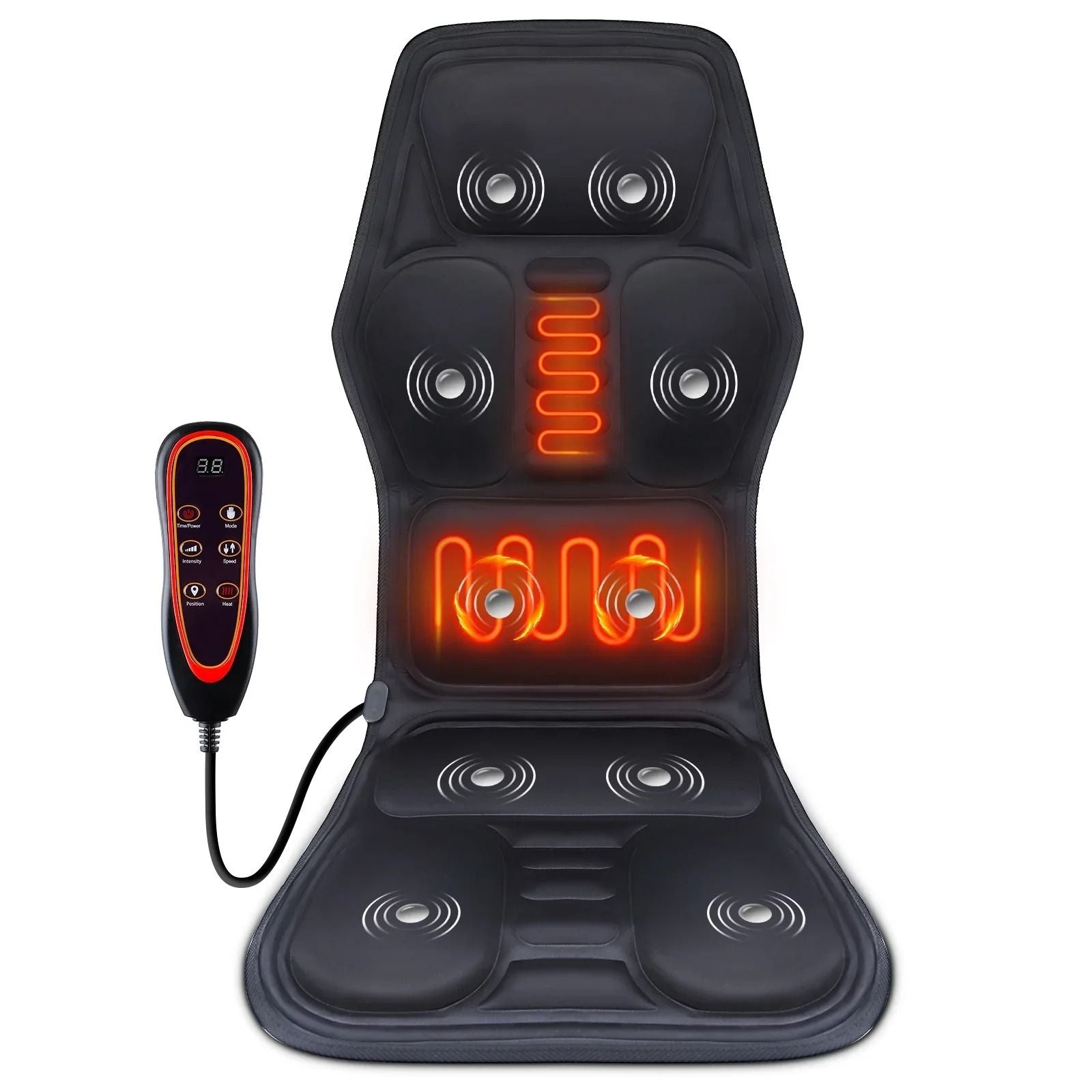 Electric Back Massager Cushion with Infrared Heating and Vibration