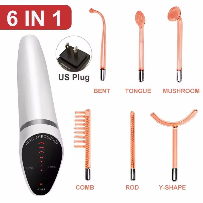 High Frequency Facial Wand  6in1 Acne  Skin Rejuvenation Device 7