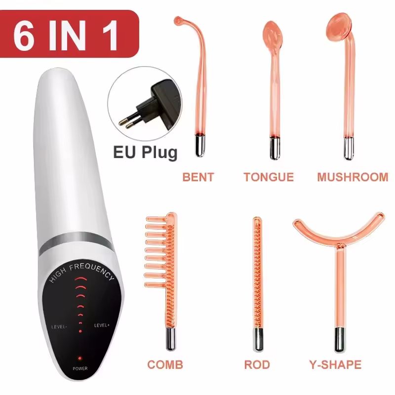 High Frequency Facial Wand  6in1 Acne  Skin Rejuvenation Device 8