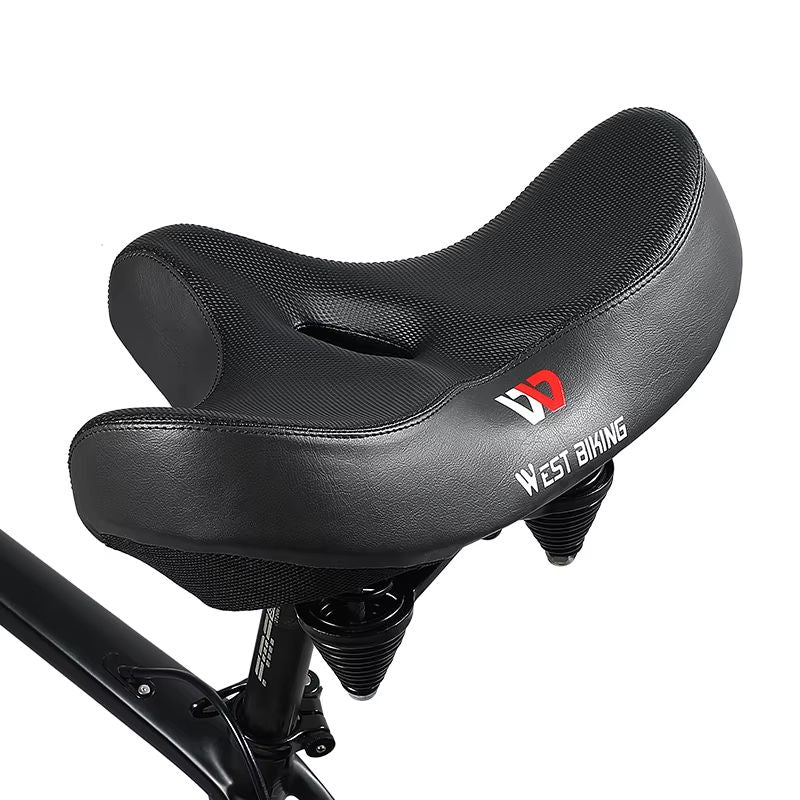 WEST BIKING Ergonomic Bicycle Saddle – Soft, Breathable & Extra Wide Comfort Seat for Road, MTB & City Bikes