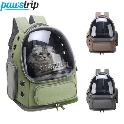 Transparent Cat Carrier Backpack – Breathable Travel Bag for Cats and Small Dogs