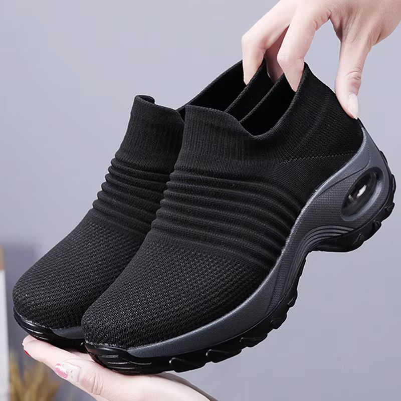 Women's Breathable Mesh Sneakers – Lightweight Walking & Gym Platform Shoes