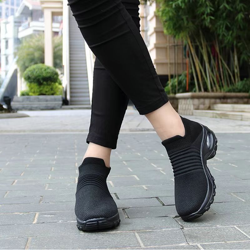 Womens Breathable Mesh Sneakers  Lightweight Walking  Gym Platform Shoes 1