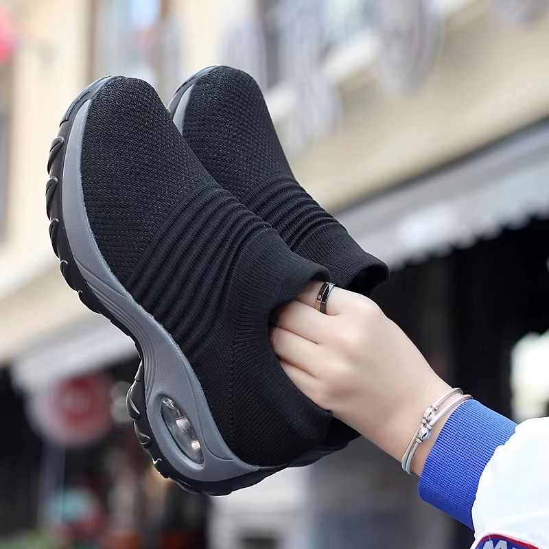 Womens Breathable Mesh Sneakers  Lightweight Walking  Gym Platform Shoes 3