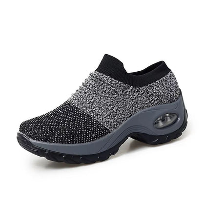 Womens Breathable Mesh Sneakers  Lightweight Walking  Gym Platform Shoes 6