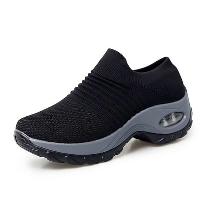 Womens Breathable Mesh Sneakers  Lightweight Walking  Gym Platform Shoes 7
