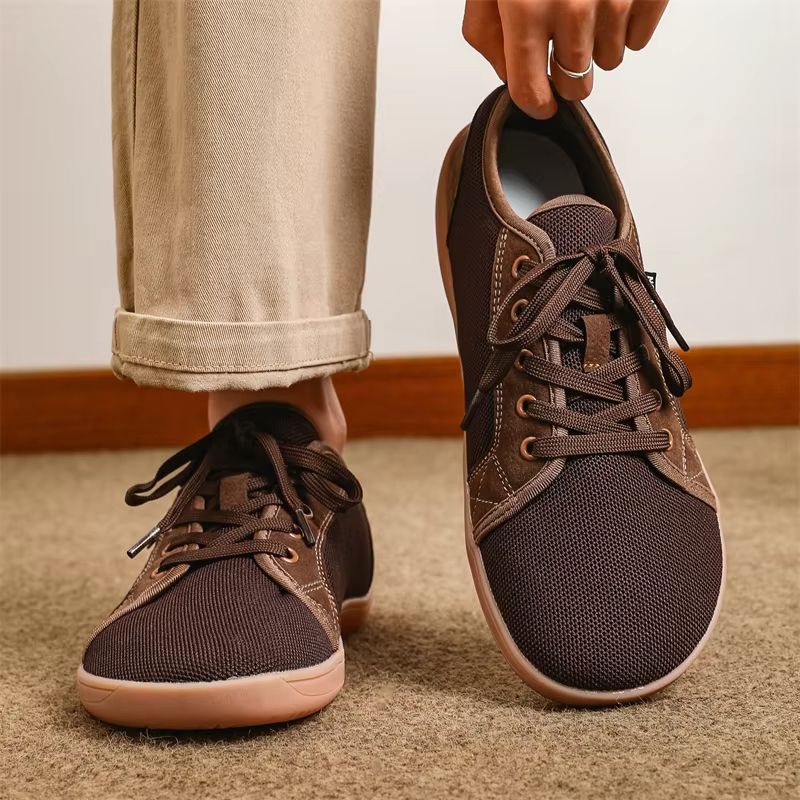 PUAMSS Men's Wide Barefoot Shoes – Minimalist Walking Sneakers with Zero Drop Sole