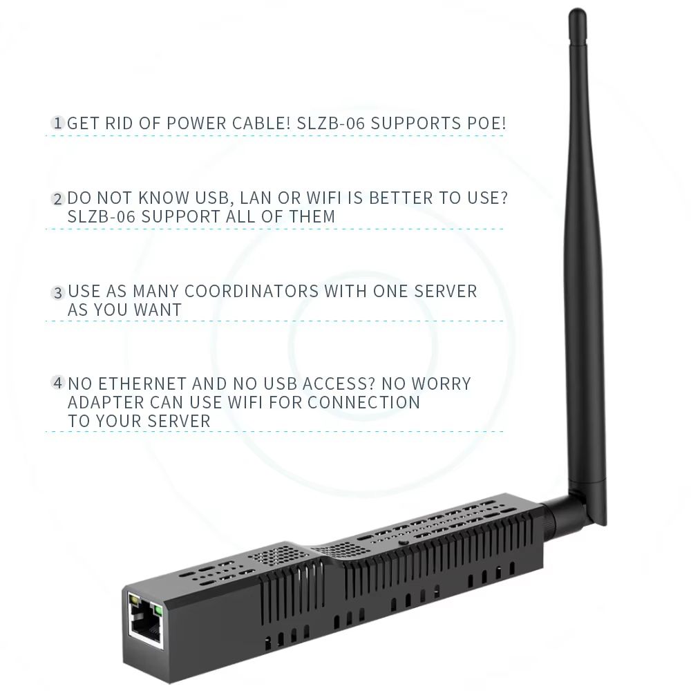 SMLIGHT SLZB06 Zigbee 30 Adapter  Ethernet USB  WiFi Hub With PoE For Home Assistant  Zigbee2MQTT 2