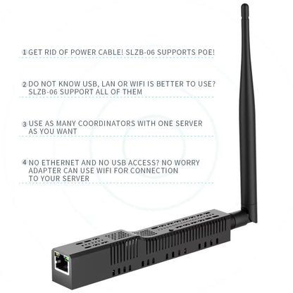SMLIGHT SLZB06 Zigbee 30 Adapter  Ethernet USB  WiFi Hub With PoE For Home Assistant  Zigbee2MQTT 2