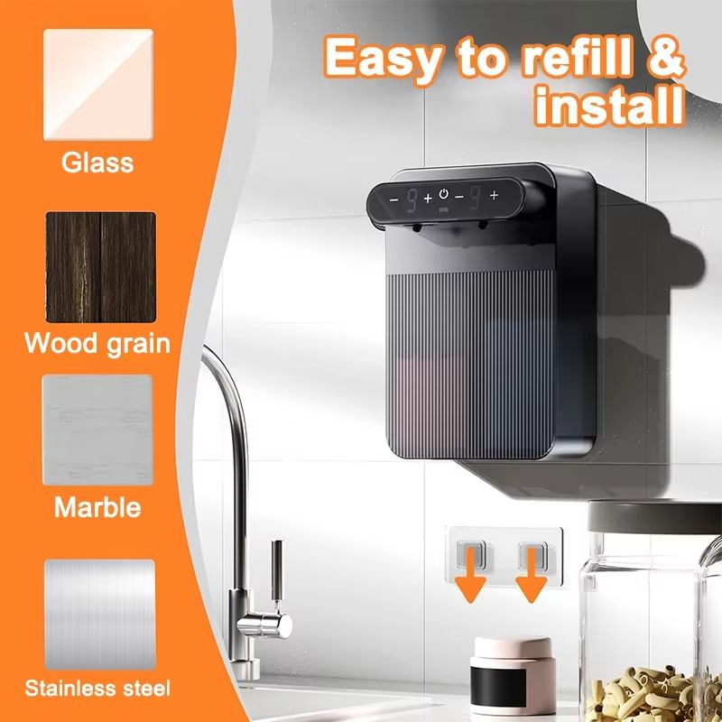 Smart Automatic Foam  Gel Soap Dispenser  3000mAh WallMounted Touchless Hand Washer With LED Displa 2