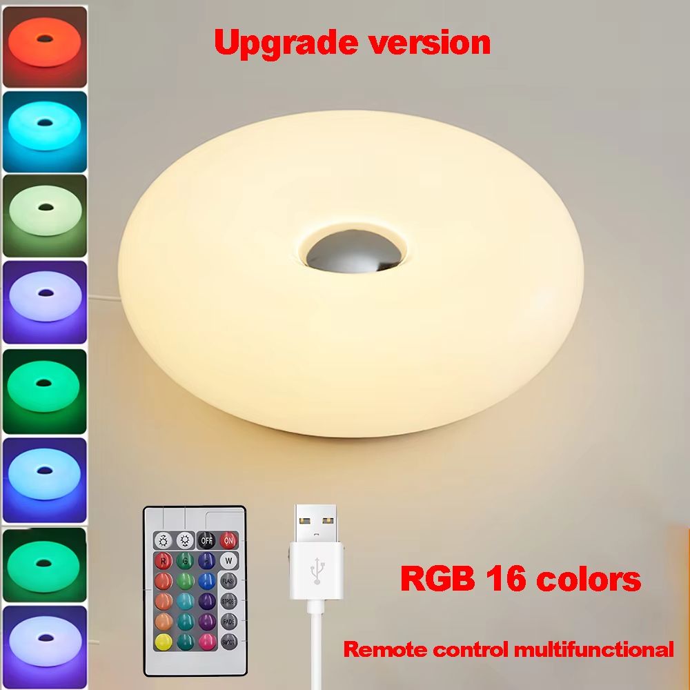 Modern Bauhaus Donut Table Lamp  USB Powered Ambient Light For Bedroom Living Room  Dining Spaces 9