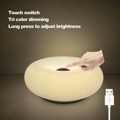 Modern Bauhaus Donut Table Lamp  USB Powered Ambient Light For Bedroom Living Room  Dining Spaces 8