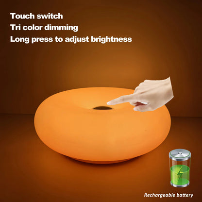 Modern Bauhaus Donut Table Lamp  USB Powered Ambient Light For Bedroom Living Room  Dining Spaces 12