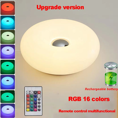Modern Bauhaus Donut Table Lamp  USB Powered Ambient Light For Bedroom Living Room  Dining Spaces 13