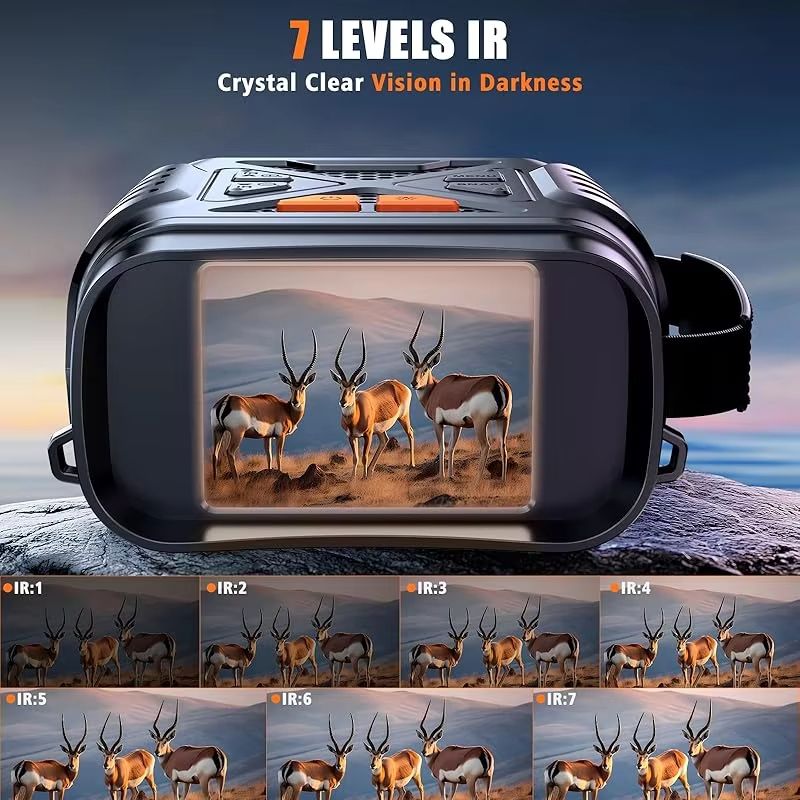 1080P Infrared Night Vision Binoculars With 10x Zoom And 800m Range  Large Screen Digital Goggles F 1