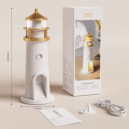 Moon Projection Lamp With Bluetooth Music  Remote Control  Lighthouse Night Light For Relaxing Ambi 5