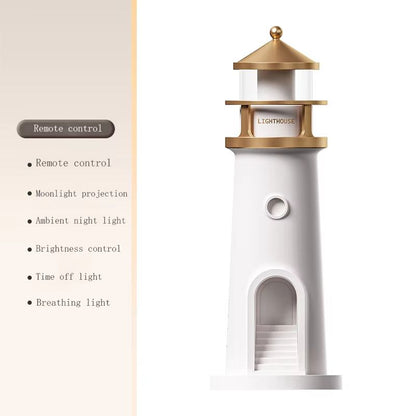 Moon Projection Lamp With Bluetooth Music  Remote Control  Lighthouse Night Light For Relaxing Ambi 6