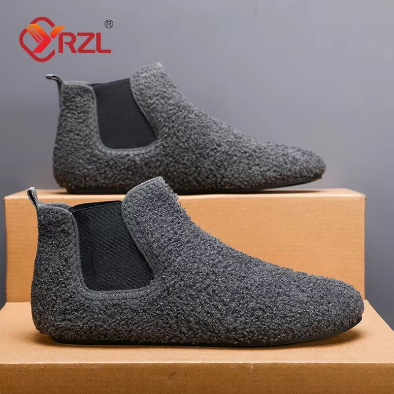 Men's Winter Warm Indoor Slippers – Soft Cotton Plush with Anti-Slip Sole for Cozy Comfort
