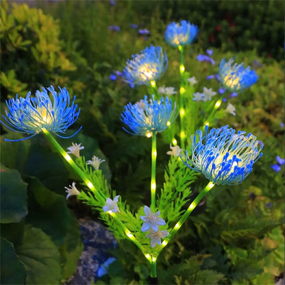 Outdoor Waterproof Solar Powered Shore Flower Ground Plug-In Lamp, Beautiful Flower Decoration for Courtyard, Lawn