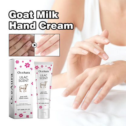 OceAura Goat Milk Hand Cream, Soothing Nourishing Moisturizer, Hand Whitening and Brightening Skin Care for Smooth Soft