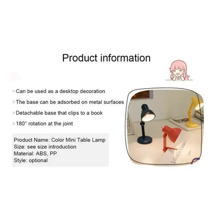 Mini Book Light With Clip 180 Foldable LED Reading Lamp For Night Reading EyeCaring Warm Light Magn 5