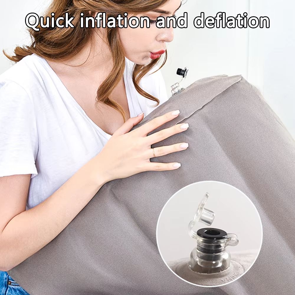Portable Inflatable Travel Pillow  MultiPurpose Wedge  Leg Elevation Cushion For Camping Sleeping   4