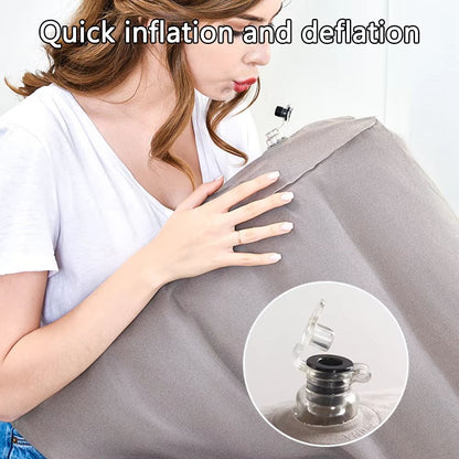 Portable Inflatable Travel Pillow  MultiPurpose Wedge  Leg Elevation Cushion For Camping Sleeping   4