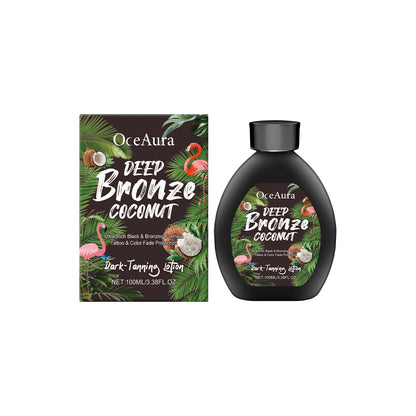 Coconut Tanning Lotion Sunless Tanner, Bronzing Enhancer Darkening Booster, Hydrate Golden Brown Sunbeds Self Bronzer