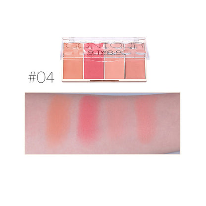 Long Lasting 4 Colors Contour Palette Face Shadow Grooming Powder Bronzer Facial Contouring Conceal 8