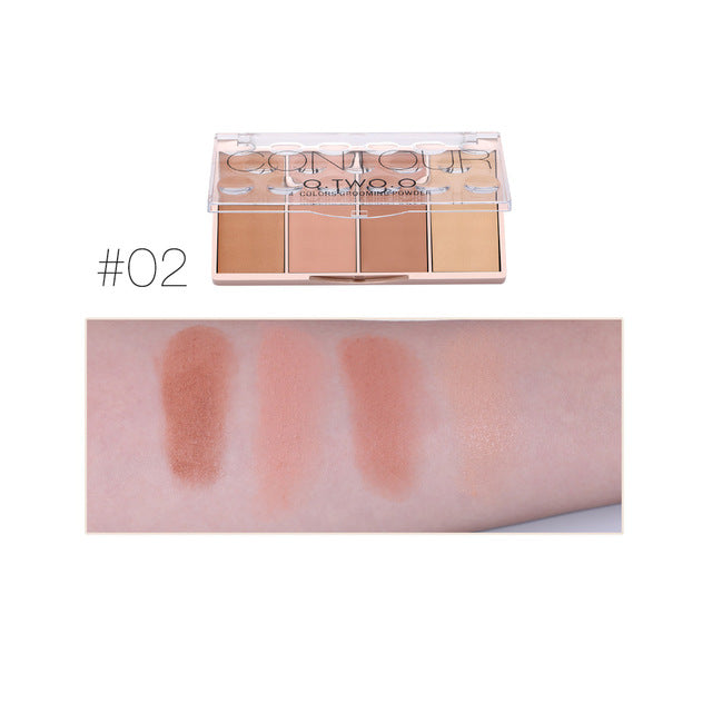 Long Lasting 4 Colors Contour Palette Face Shadow Grooming Powder Bronzer Facial Contouring Conceal 6