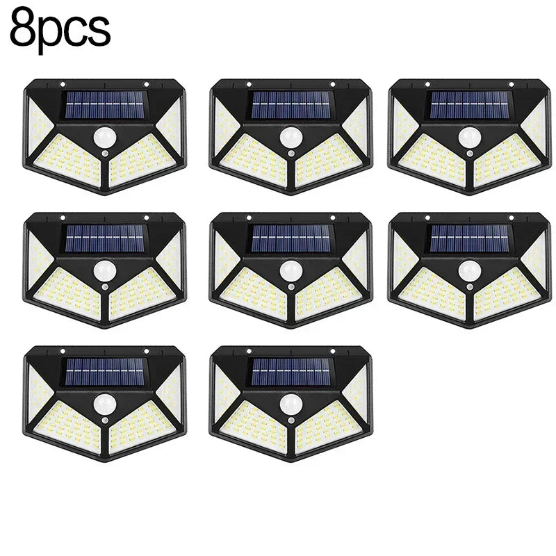 Multifunctional LED Solar Light with Motion Sensor, 270° Outdoor Garden Wall Lamp, IP65 Waterproof Decoration