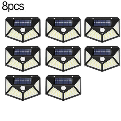 Multifunctional LED Solar Light with Motion Sensor, 270° Outdoor Garden Wall Lamp, IP65 Waterproof Decoration