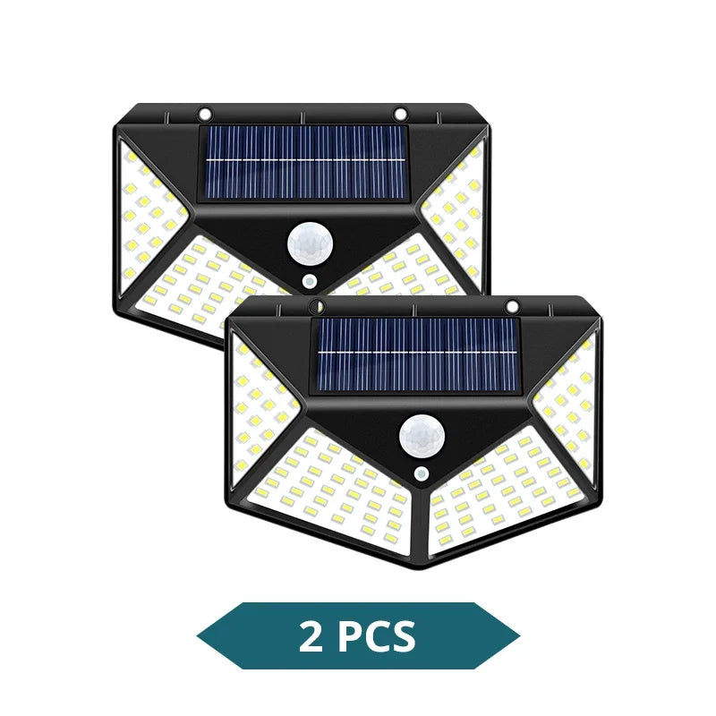 Multifunctional LED Solar Light with Motion Sensor, 270° Outdoor Garden Wall Lamp, IP65 Waterproof Decoration