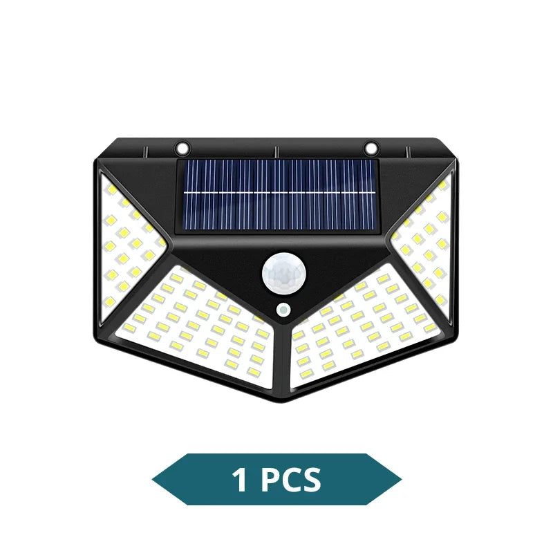 Multifunctional LED Solar Light with Motion Sensor, 270° Outdoor Garden Wall Lamp, IP65 Waterproof Decoration
