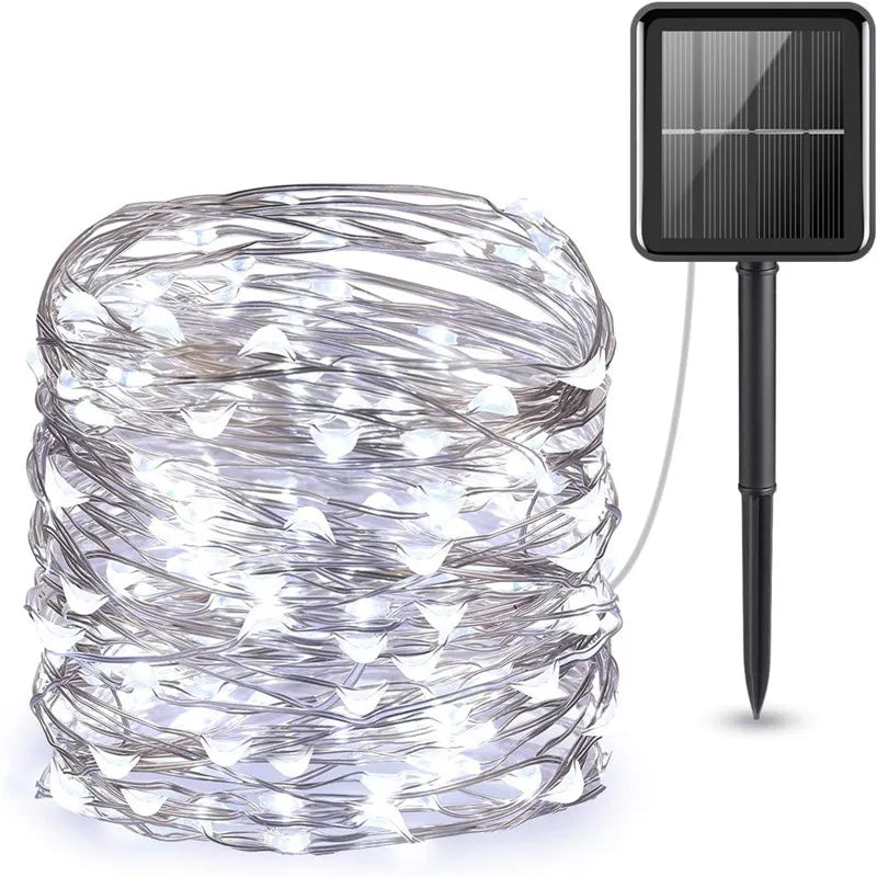 LED Solar Light Outdoor Garden Fairy String Light Waterproof Twinkle Lamps for Christmas Tree Patio Party Decoration
