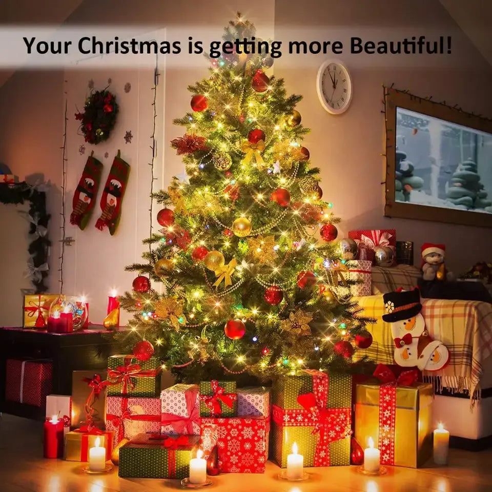 LED Solar Light Outdoor Garden Fairy String Light Waterproof Twinkle Lamps for Christmas Tree Patio Party Decoration