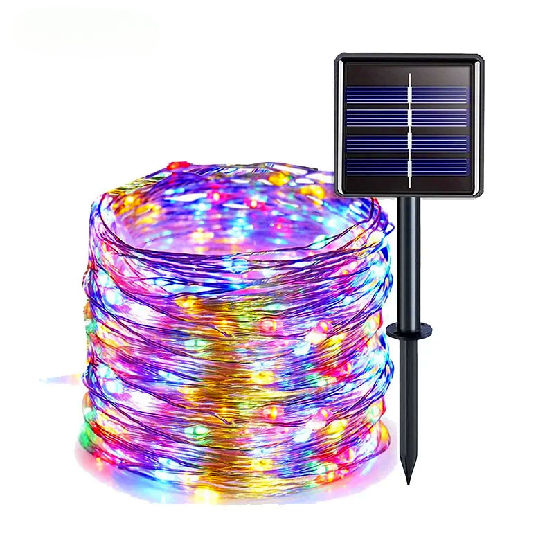 LED Solar Light Outdoor Garden Fairy String Light Waterproof Twinkle Lamps for Christmas Tree Patio Party Decoration