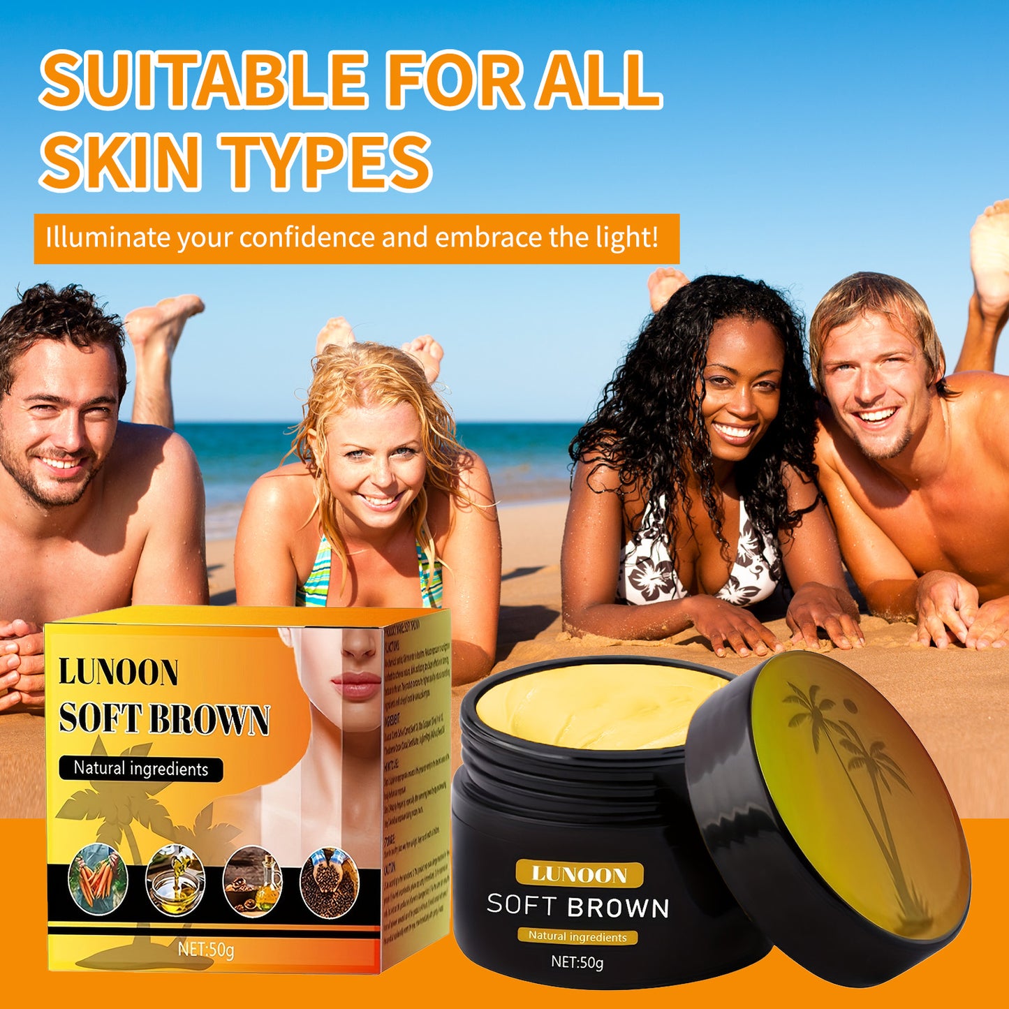 Self-help Quick Tanning Cream Bronzer Lotion, Summer Beach Tanning Booster, Lasting Body Bronzer Oil Restorative Cream