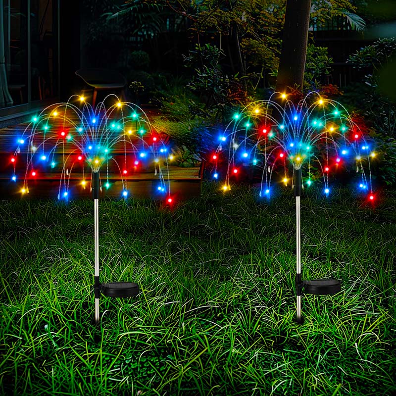 Waterproof Solar Fireworks Light Outdoor Garden Courtyard Road Lawn Decoration Copper Wire LED Deco 6