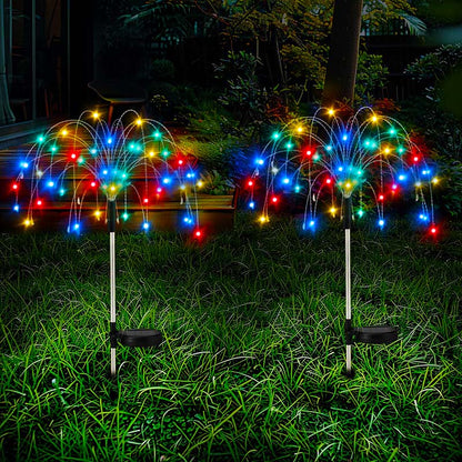Waterproof Solar Fireworks Light Outdoor Garden Courtyard Road Lawn Decoration Copper Wire LED Deco 6